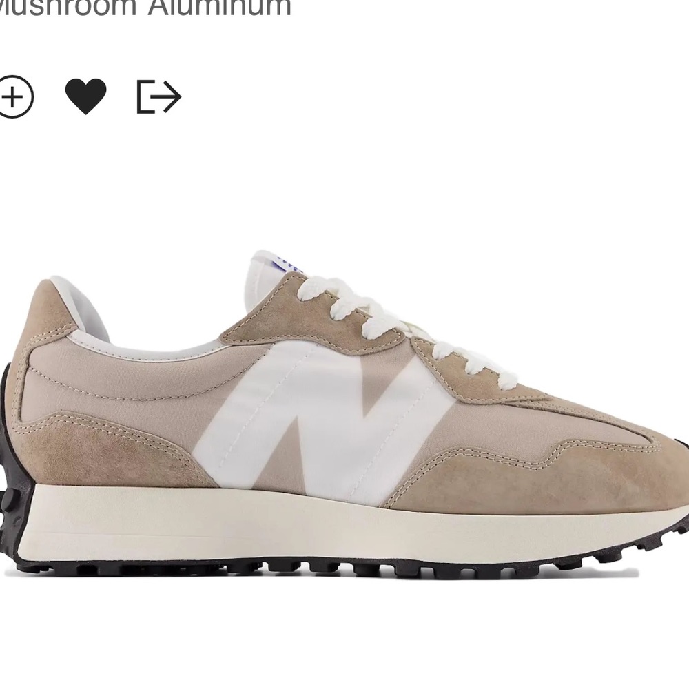 Brand New with Tags New Balance 327 Mushroom/Aluminum